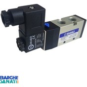 تصویر شیر برقی پنوماتیک تک بوبین 5/2 برند شاکو سایز 1/4 