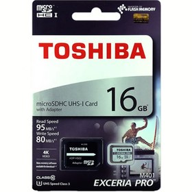 تصویر میکرو مموری Toshiba مدل M401 MicroSD ظرفیت 16GB 