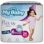 تصویر پوشک شورتی مای بیبی سایز 6 چهار بسته 24 عددی My Baby Pullup Baby Diaper size 6 pack of 24