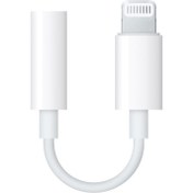 تصویر تبدیل جک ۳.۵ میلیمتری به لایتنینگ اپل اورجینال Apple Lightning to Headphone Jack Original