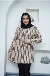 تصویر تونیک پارچه ای قواردار طرح جدید 