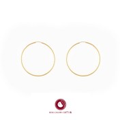 تصویر گوشواره حلقه ای ساده طلا کم اجرت 