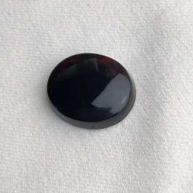 تصویر نگین طبیعی سنگ عقیق شفت العبد باکیفیت مشکی رنگ Agate