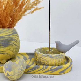 تصویر ست دکوری ابروبادی زردطوسی