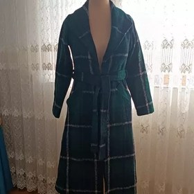 تصویر پالتو چهارخونه فوتر پشمی ترک 