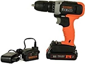 Black+Decker 12V 1.5Ah 900 RPM Cordless Drill Driver with 13 Pieces Bits in  Kitbox For Drilling and Fastening, Orange/Black