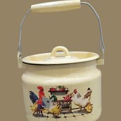 تصویر ظروف لعابی طرح خروس 