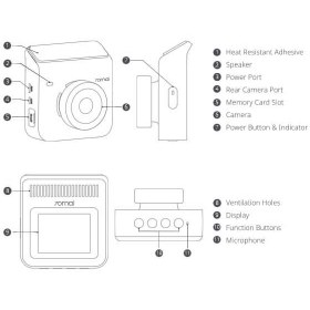 تصویر دوربین خودرو شیائومی مدل 70mai Dash Cam A400 + Rear Cam Set ا 70mai Dash Cam A400 + Rear Cam Set 70mai Dash Cam A400 + Rear Cam Set