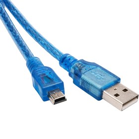 تصویر کابل miniusb ذوزنقه ایی به USB مادگی 30 سانتی متری 