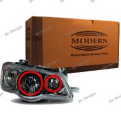 تصویر چراغ جلو اسپرت جمع ساز مدل حلقه نعون مناسب پراید ۱۱۱ و ۱۳۲ 