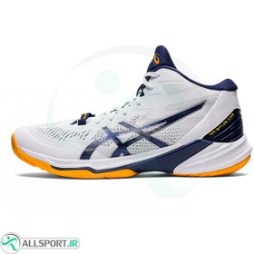 تصویر کفش والیبال زنانه اسیکس طرح اصلی Asics Sky Elite FF 2 White Navy Blue 