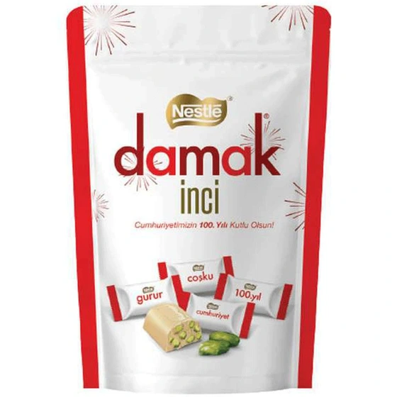 خرید و قیمت شکلات سفید مینی نستله داماک Nestle Damak Inci با مغز پسته ...