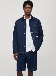 تصویر کت کت جین با جیب دوخته شده - مردانه مانگو - MANGO Man -- 814652641- اورجینال 