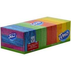 تصویر دستمال کاغذی300 برگ تنو Teno Flower And Bird 150 Tissue Paper