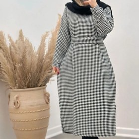 تصویر پیراهن پاییزه زنانه مزون دوزی شده 