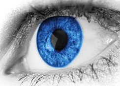 تصویر سابلیمینال تغییر رنگ چشم به آبی 