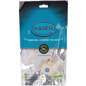 تصویر مبدل 1 به 2 مادگی سوکت تلفن kaiser کایزر Kaiser RJ11 1 Plug To 2 Socket Telephone Line