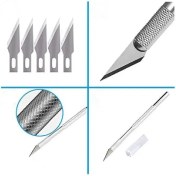 تصویر کاتر قلمی - ده عدد تیغ یدک 