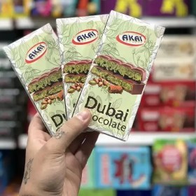 تصویر شکلات تخت پسته دبی 200 گرم Dubai Chocolate شکلات و فرآورده های کاکائویی متفرقه | Other Brand 200 گرم