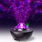 تصویر اسپیکر و چراغ خواب کهکشانی ا Starry Projector Light model simple galaxy speaker and night light Starry Projector Light model simple galaxy speaker and night light