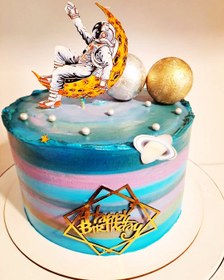 تصویر کیک تولد کهکشانی 