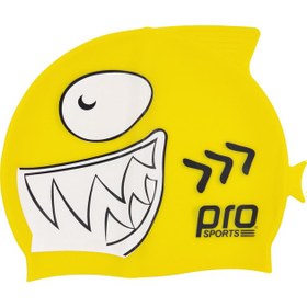 تصویر کلاه شنا بچگانه پرو اسپورتز سیلیکونی صورتی Pro Sports 