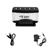 تصویر هاب 7 پورت USB2 برند D-NET با آداپتور مدل 9019 