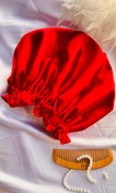 تصویر کلاه خواب ساتن – نرم، ضدحساسیت و محافظ مو | - قرمز Satin Sleep Cap – Soft, Anti-Allergy & Hair Friendly | Free Shipping