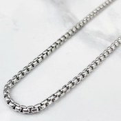 تصویر زنجیر نقره مردانه مدل ونیزی ایتالیایی 