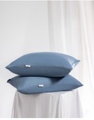 تصویر روبالشی CIEL 100 ٪ COTTON SATIN 2 CASE آبی تیره Madame Coco 