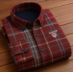 تصویر پیراهن مردانه چهارخانه گنت مدل 1878 سایز L و M 