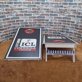 تصویر برد کورن هول مدل مشکی Cornhole board, black model