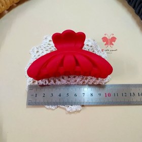 تصویر کلیپس مو پنج پر براق بزرگ 10 سانتی 