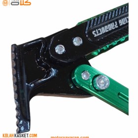 تصویر جک بغل موتور سیکلت رنتال سبز مدل RL34 Green rental motorcycle side jack, model RL34