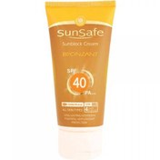 تصویر ضد آفتاب برنزه کننده انواع پوست SPF40 سان سیف حجم 50 میلی لیتر 