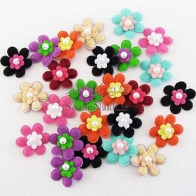 تصویر اتیکت گل پارچه ای کوچک 