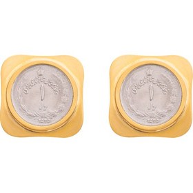 تصویر E313 گوشواره سکه یک ریالی مربع 