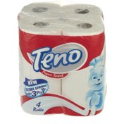 تصویر دستمال کاغذی حوله ای تنو سه لایه مدل 4 رول ا Teno Paper Towel 3layers 4rolls Teno Paper Towel 3layers 4rolls