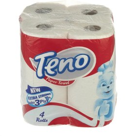 تصویر دستمال حوله کاغذی تنو بسته 4 عددی ا Teno Paper Towel Tissue 4pcs Teno Paper Towel Tissue 4pcs