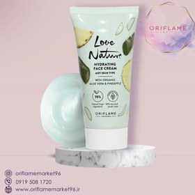 تصویر کرم صورت آبرسان با عصاره آلوئه ورا و آناناس Love Nature Hydrating Face Cream with Organic Aloe Vera & Pineapple