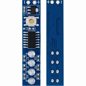 تصویر ماژول نمایشگر ظرفیت باتری لیتیومی چهارسطحی برای 2، 3 و 4 سلول 