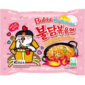 تصویر نودل پاکتی سامیانگ مدل کربونارا 135 گرمی – بسته 5 عددی Samyang Korean Buldak Carbonara Flavor Noodle 135 gr