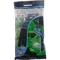 تصویر بسته 5 عددی خودتراش 2 لبه سبز لمسر 