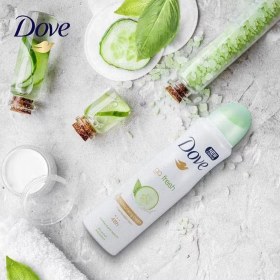 تصویر اسپری ضد تعریق زنانه خیار و چای سبز داو مدل Go Fresh حجم 250 میلی لیتر Dove Go Fresh Cucumber and Green Tea Anti perspirant Spray 250ml