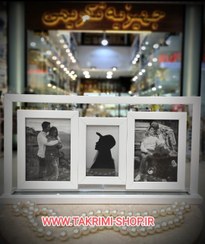 تصویر استند ایستاده قاب عکس ایستاده رومیزی رو میزی 3 تایی سفید قهوه ای طلایی بژ مشکی نقره ای ( تکریمی شاپ ) 