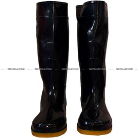 تصویر چکمه پلاستیکی مشکی ساق بلند جاپا 