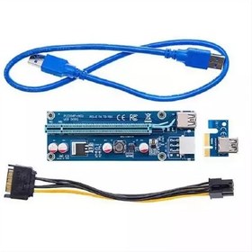 تصویر تبدیل کارت گرافیک PCI EXPRESS X1 to X16 رایزر مدل 009S 