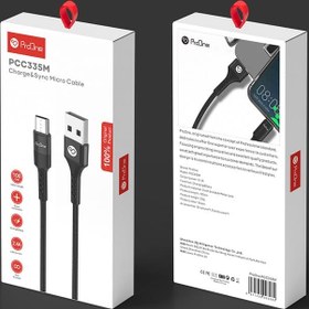 تصویر کابل 1 متری MicroUSB پرووان مدل PCC335M کابل تبدیل USB To MicroUSB