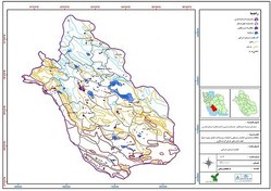 تصویر عنوان نقشه :طبقه بندی دمایی استان فارس 