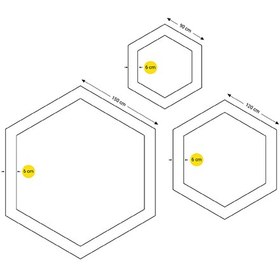 تصویر چراغ خطی شش ضلعی آویز HEXAGON اکووات 